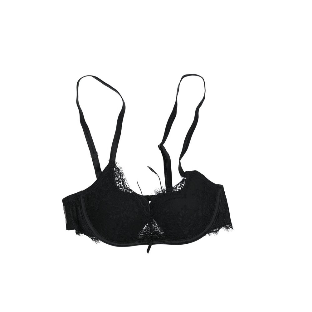 Fleur du Mal Frankie Lace Seduce U-Plunge Bra in Black